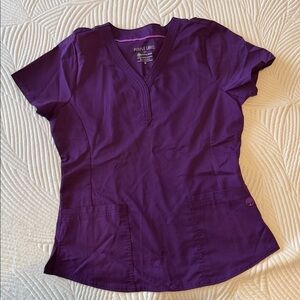 Healing Hands Women's V-Neck Purple Tee